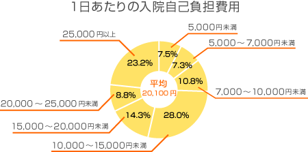 1日あたりの入院自己負担費用